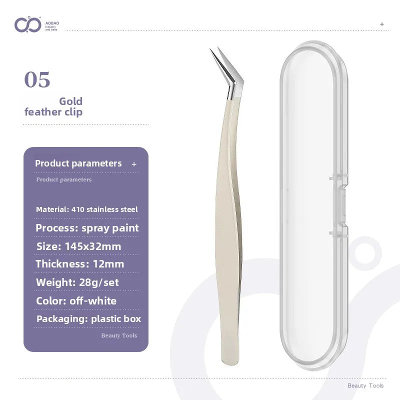 Anti-Static Tweezers Eyelash Extension Professional High Precision Volume Tweezer Stainless Steel Tweezers Antislip Makeup Tool