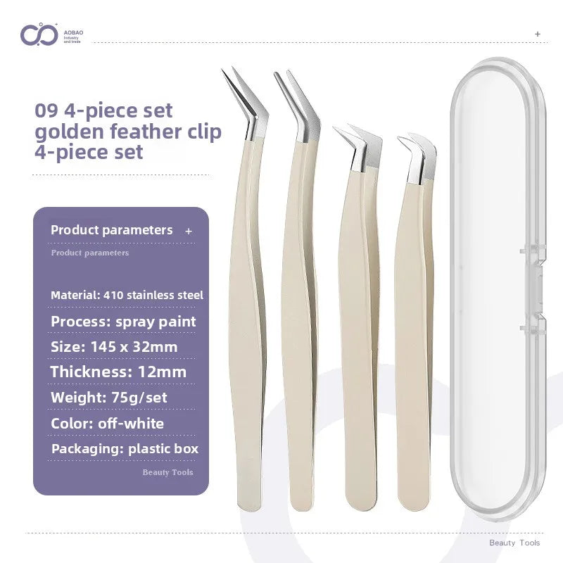 Anti-Static Tweezers Eyelash Extension Professional High Precision Volume Tweezer Stainless Steel Tweezers Antislip Makeup Tool
