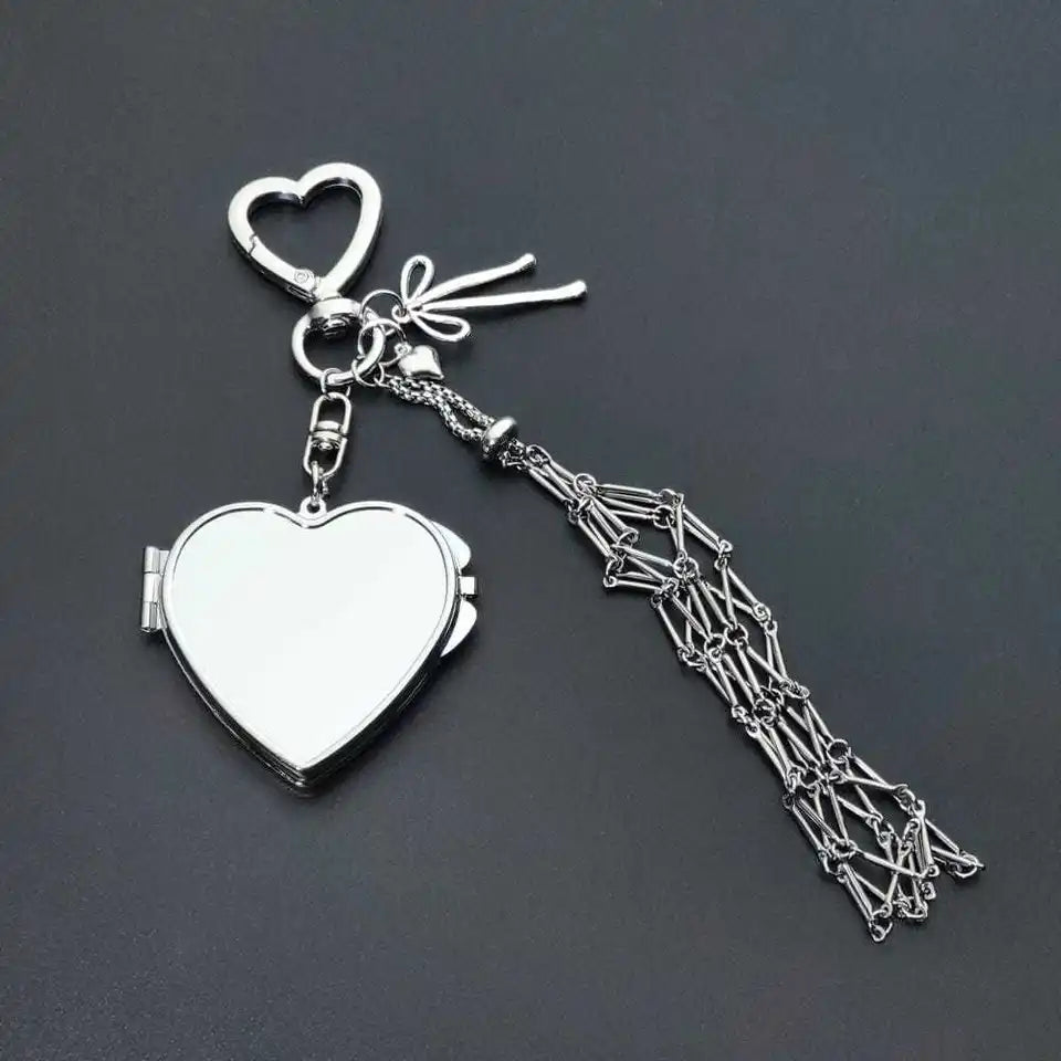 Design Stainless Steel Metal Net Pocket Interchangeable Lipstick Bag Pendant Keychain Keyring Key Chain Charms Accessories Y2K