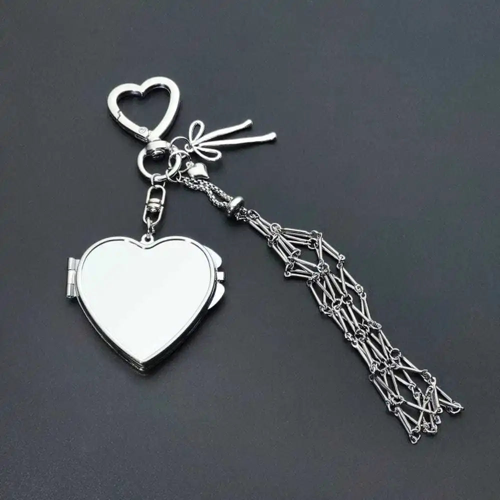 Design Stainless Steel Metal Net Pocket Interchangeable Lipstick Bag Pendant Keychain Keyring Key Chain Charms Accessories Y2K