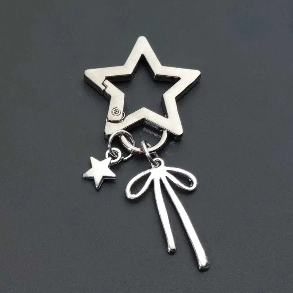 Design Stainless Steel Metal Net Pocket Interchangeable Lipstick Bag Pendant Keychain Keyring Key Chain Charms Accessories Y2K