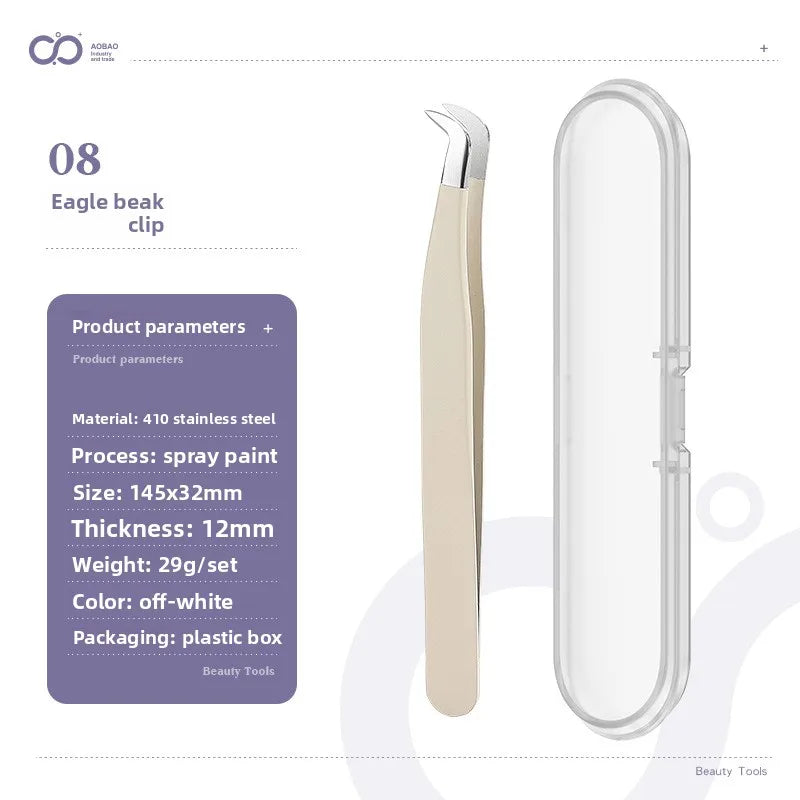 Anti-Static Tweezers Eyelash Extension Professional High Precision Volume Tweezer Stainless Steel Tweezers Antislip Makeup Tool